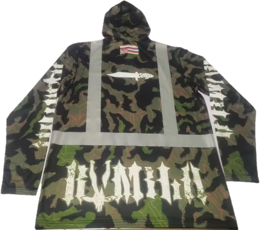 'Krazy Camo' Hooded L/S Dryfit.