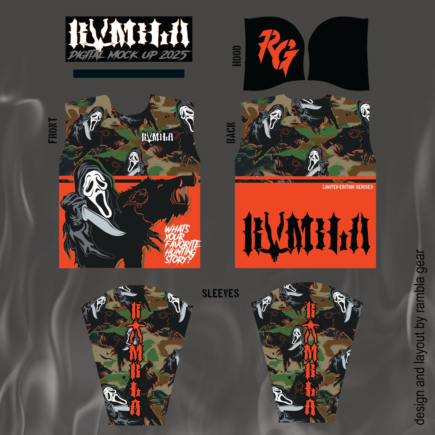 Pre Order x October 31. SCREAM Hooded Dryfit.
