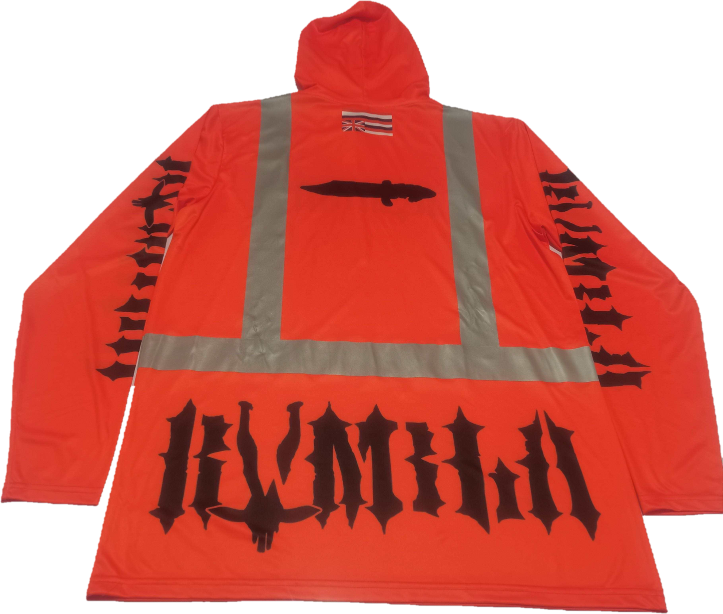 'Safety Orange' Hooded L/S Dryfit.